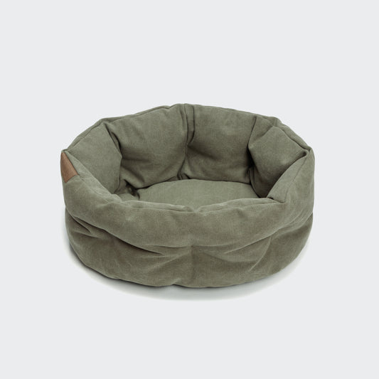 Cloud7 Pillow Lazy // Myk hundeseng med høye kanter (oliven)